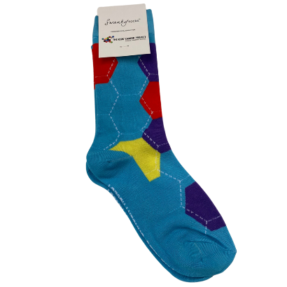 Blue Hexagons Classic Socks